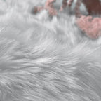 Goolela Grey Round Rug 5ft Gray Fluffy Fuzzy Furry Circle Carpet - Image 7