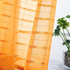 SpaceDresser Check Sheer Curtains 45 Inches Long - Image 2