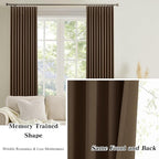 Brown Blackout Curtains 144 Inches Long 12 feet Tall, Extra Long Pinch Pleats - Image 6