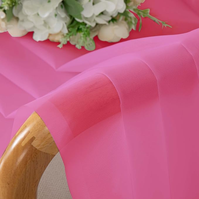 Sheer Curtains 63 inch Length 2 Panels Set - Image 3