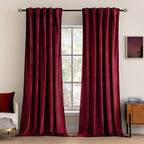 MIULEE Velvet Curtains 52x84 inches 2 Panels Burgundy Red Blackout Curtains | by MIULEE