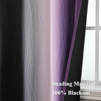 Black and Purple Ombre Blackout Curtains 96 Inch Length | Room Darkening - Image 5