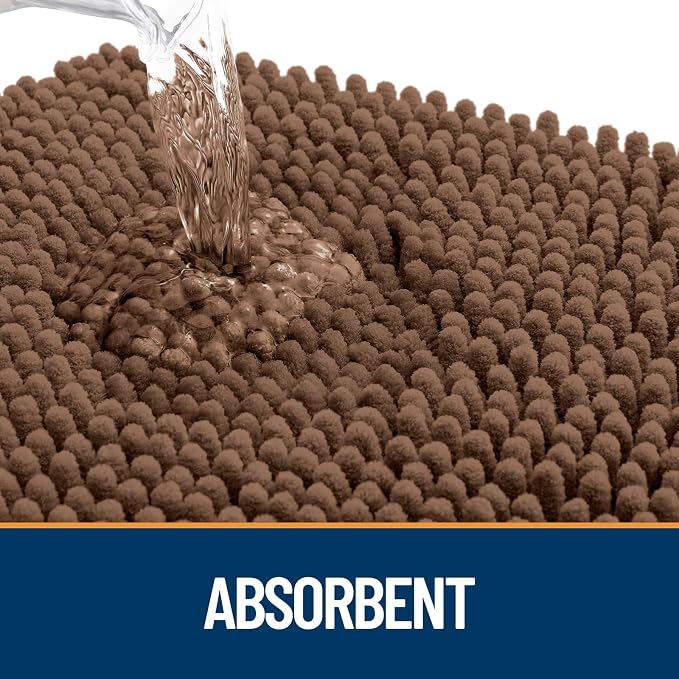 OLANLY Dog Door Mat for Muddy Paws 30x20, Super Absorbent Chenille Mud Mat | - Image 3