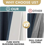 H.VERSAILTEX Linen Blackout Curtains 72 Inches Long 100% Absolutely Blackout - Image 3