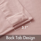 MIULEE Light Pink Velvet Curtains 52x108 inches Luxury Blackout Curtains | - Image 3