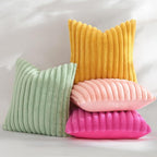 decorUhome Fall Faux Fur Throw Pillow Covers 12x20 Set of 2 Sage Green | - Image 5