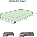 Hokway Velvet Couch Cushion Covers Water Resistant Seat Covers Stretch Sofa - Image 3