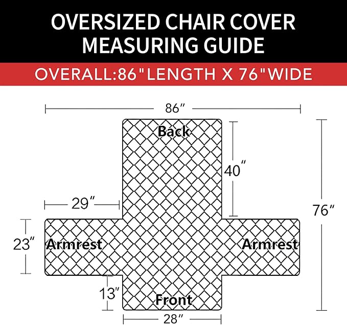 Easy-Going Reversible Couch Cover, Oversized Chair, Dark Blue/Ivory | Machine - Image 6