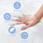 4 ft Fluffy White Round Rug for Bedroom, Furry Faux Sheepskin Fur White Circle - Image 3