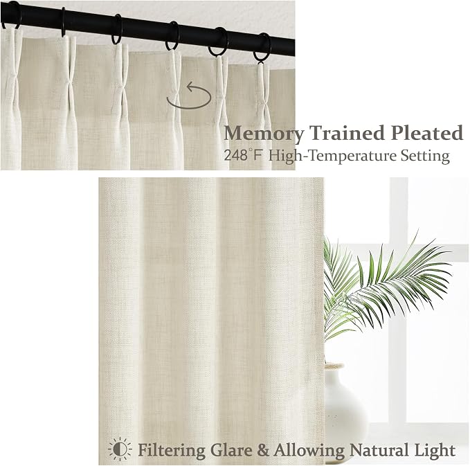 Custom Memory Shape Pinch Pleated 105 Inch Curtains - Image 4