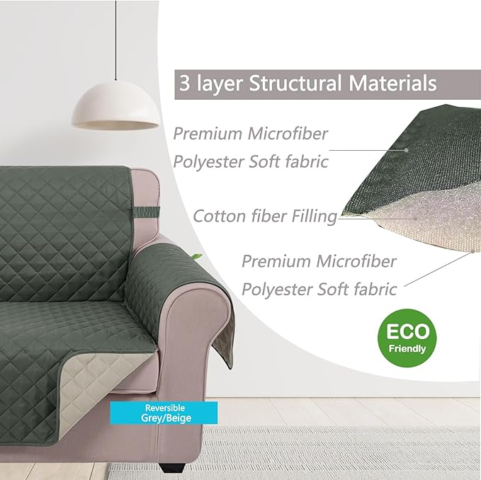 U-NICE HOME Reversible Sofa Cover Couch Cover - Image 4