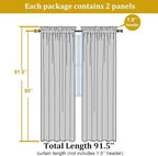 Lime Sheer Curtains for Bedroom Living Room 90 Inches Long, Elegant Solid Light - Image 2