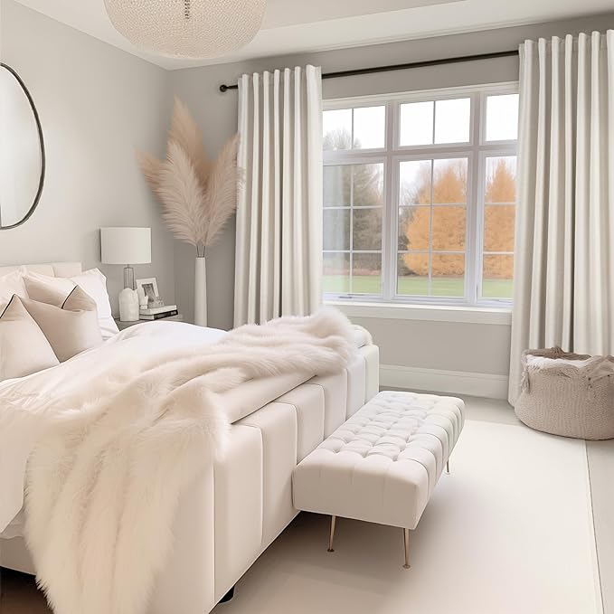 Topfinel Extra Long Total Blackout Linen Curtains 108 Inches Long - Image 7