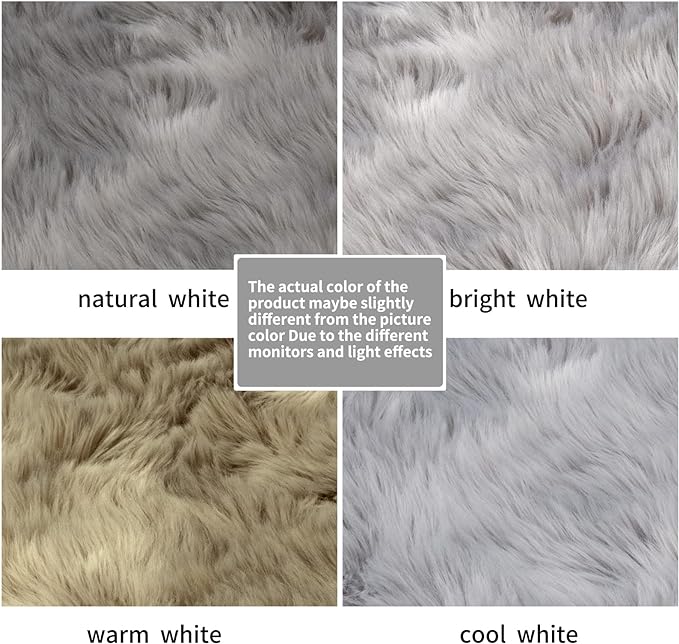 SERISSA 2x4 Fluffy Grey Faux Sheepskin Shaggy Rug - Image 6