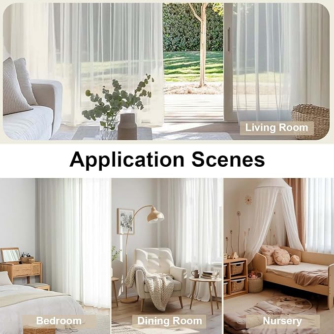 Sheer Curtains 96 Inch Length, Elegant Sheer Curtains - Image 6