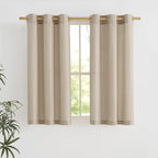 NICETOWN Angora Short Linen Curtains by NICETOWN