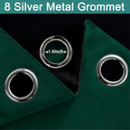 Yakamok Dark Green Blackout Curtains 84" Long - Image 6