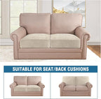 H.VERSAILTEX Velvet Stretch Couch Cushion Cover Plush Cushion Slipcover - Image 3