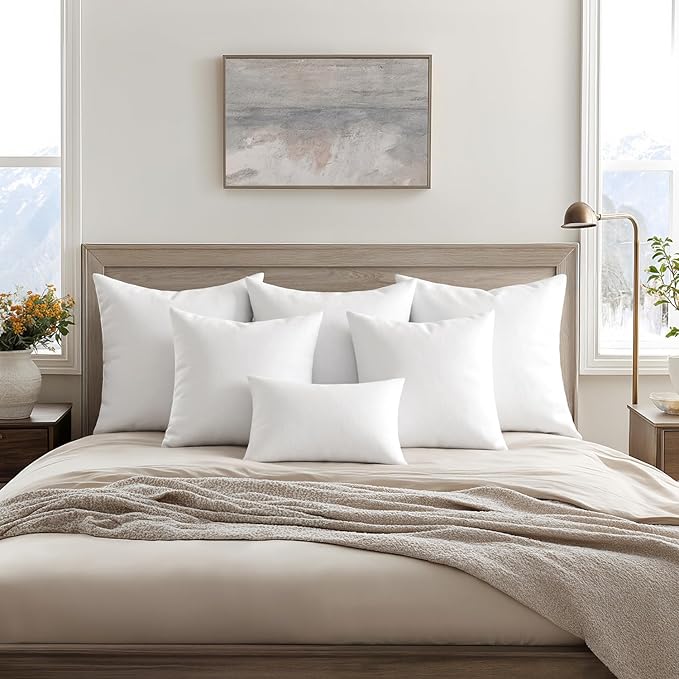 MIULEE 26x26 Euro Pillow Inserts 4 Pack, 100% Virgin Filling Throw Pillows | - Image 2