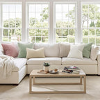 MIULEE Decorative Couch Throw Pillow Covers 20x20 Inch Neutral Cream 2 Pack | - Image 2