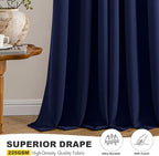 MIULEE Blackout Curtains for Bedroom 2 Panels 34 x 72 Inch Long Navy Blue | - Image 5