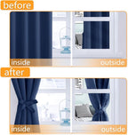 Blackout Curtains for Bedroom, 2 Drape Panels, 38 x 54 Inch | Light Blocking & - Image 4
