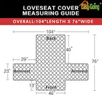 Easy-Going Reversible Couch Cover, 2 Cushion Sofa, Chocolate/Ivory | Loveseat - Image 6