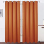 Blackout Curtains 52 x 84 inch/Orange Curtains Set of 2 Panels/Thermal by Lemomo
