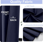 Simplebrand Ava Navy Blue Blackout Extra Long 10ft Curtains - Image 3