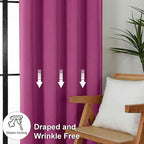 Simplebrand Ava Hot Pink Short Blackout Curtains - Image 8