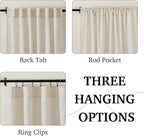 RYB HOME Farmhouse Boho Linen Sheer Curtains 90 inches Long - Image 2