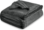 Bedsure GentleSoft Fleece Blankets King Size Dark Grey by Unknown