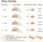 2 Pieces Sectional Couch Covers L Shaped Cover XXL Navy Blue | Thick Washable - Image 2