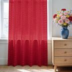 SpaceDresser Check Sheer Curtains 96 Inches Long - Image 3