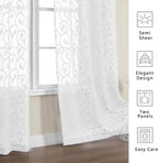 Furman Extra Long Sheer White Curtains 96 inches Long - Image 8