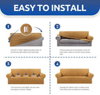 Stretch Couch Covers for Sofa, 3 Cushion Couch Slipcover, Elastic Bottom for - Image 7