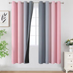 Ombre Grey and Pink Blackout Curtains by ESTELARTEXTILER