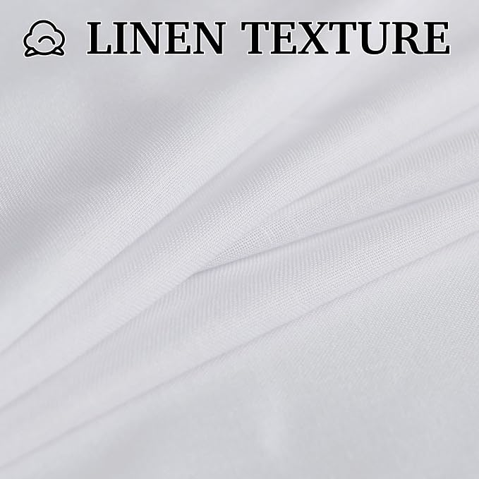 RYB HOME Sheer Curtains 108 inches, Extra Long Floor to Ceiling Curtains | - Image 5