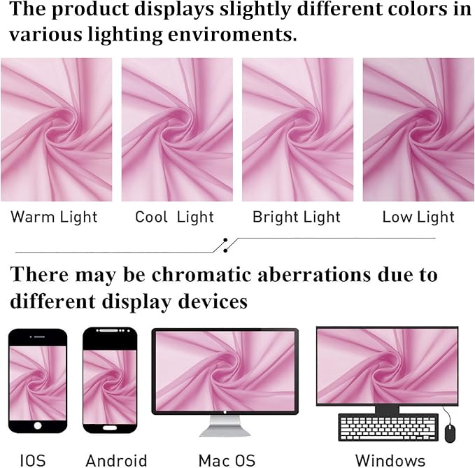 Light Pink Sheer Curtains 54 Inch Length 2 Panels, Voile Airy Drapes - Image 6