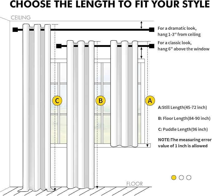 MIULEE Blackout Curtains for Bedroom 2 Panels 55 x 68 Inch Long Navy Blue | - Image 7