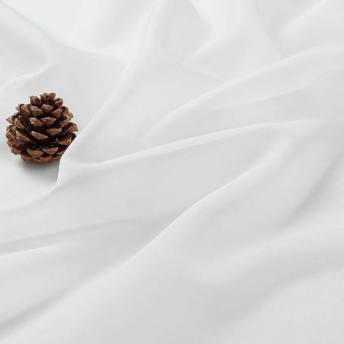 Chyhomenyc White Sheer Scarf Valances - Image 3