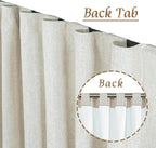 54 Inch Natural 100% Blackout Linen Curtains - Image 6