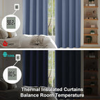 Simplebrand Ava Denim Blue Short Blackout Curtains - Image 6