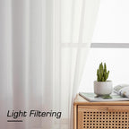 Simplebrand Sheer Curtains 72 Inches Long 2 Panels - Image 4