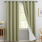 Yakamok Sage Linen Textured Curtains 96 Inches Long by Yakamok