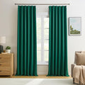 Emerald Hunter Green Curtains 102 Inches Long 2 Panels Set, Custom Viral Pleat by KEQIAOSUOCAI