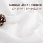 YoungsTex White Linen Curtains 40 Inches Length - Image 5
