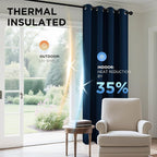Joydeco Blackout Curtains 45 Inch Length 2 Panels Set, Thermal Insulated Long - Image 5