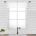 White Sheer Window Valance Curtains, Light Filtering Kitchen Valances Windows by OVZME