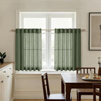 Linen Curtains 40 Inch Length 2 Panels - Image 5